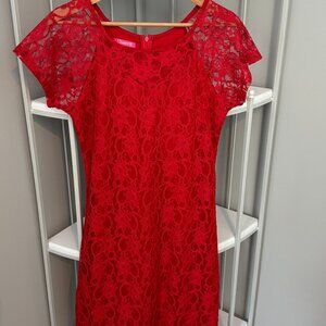 red lace dress